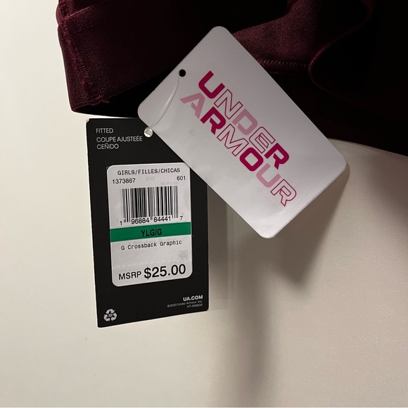 Girl's Under Armour UA Crossback Graphic Sports Bra Large - Picture 8 of 12